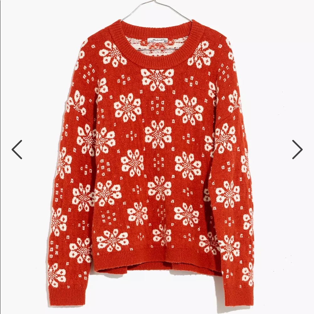 SOLD | NWT Madewell Althen Patterned Pullover Sweater Festive